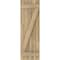 Ekena Millwork Americraft 5-Board (2 Batten) Wood Joined Board-n-Batten Shutters w/ Z-Bar, ARW102BB518X77UNH, PR ARW102BB518X77UNH - alternate 7
